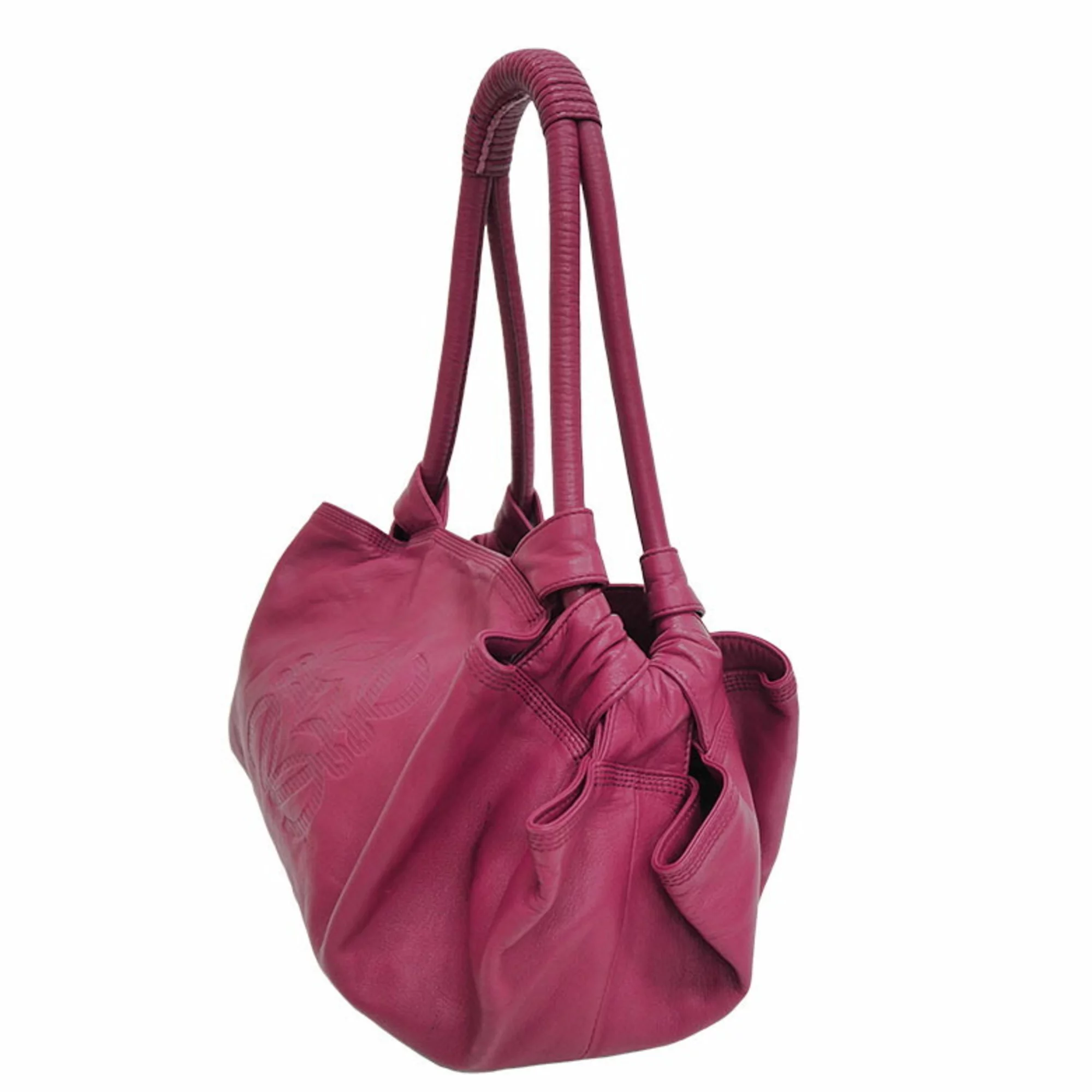 Pre-Owned Loewe LOEWE Nappa Aire Handbag Pink Leather Anagram Shoulder (Good)