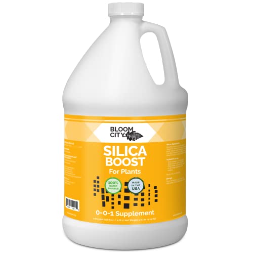 Liquid Silica Boost Fertilizer and Supplement by Bloom City, Quart (32 oz) Concentrated Makes 180 Gallons