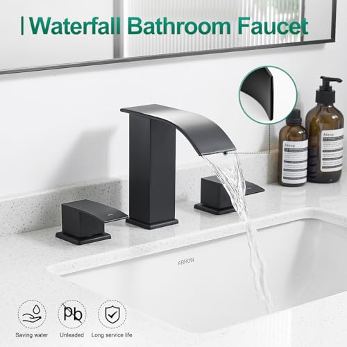 VOTON Vessel Sink Faucet Brushed Nickel Modern Tall Waterfall Bathroom Sink Faucet with Pop-Up Drain Single Handle Bathroom Faucet 1 Hole Bowl Lavatory Vanity Faucet, Rv Sink Camper Farmhouse Faucet