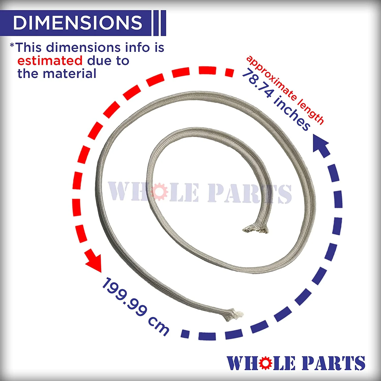 Whole Parts Range/Oven Door Seal Gasket Part# WB4K1 - Replacement and Compatible with Some GE, Hotpoint and Kenmore Ranges or Ovens