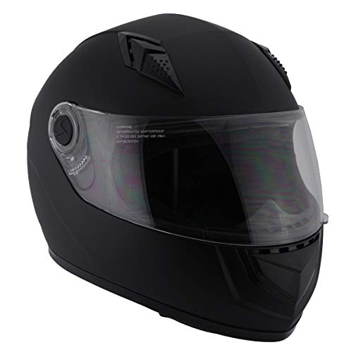 Milwaukee Helmets MPH9800DOT 'Velocity' Full Face Matte Black Helmet - X-Large