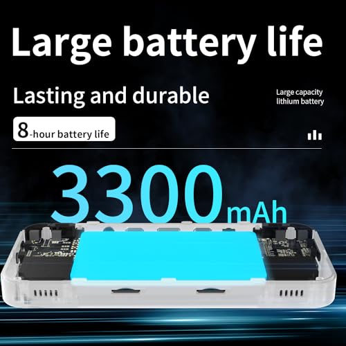 RG35XX H Retro Handheld Game Console with Linux System 3.5 inch IPS Screen and 64G TF Card Built-in 3300 mAh Battery Lasts up to 8 Hours Compatible with 5G WiFi and Bluetooth 4.2 Black