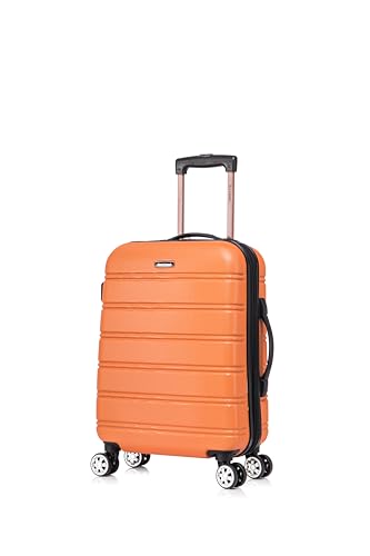 Rockland Melbourne Hardside Expandable Luggage with Spinner Wheels, 2TONENAVY, 2 Piece (20/28)