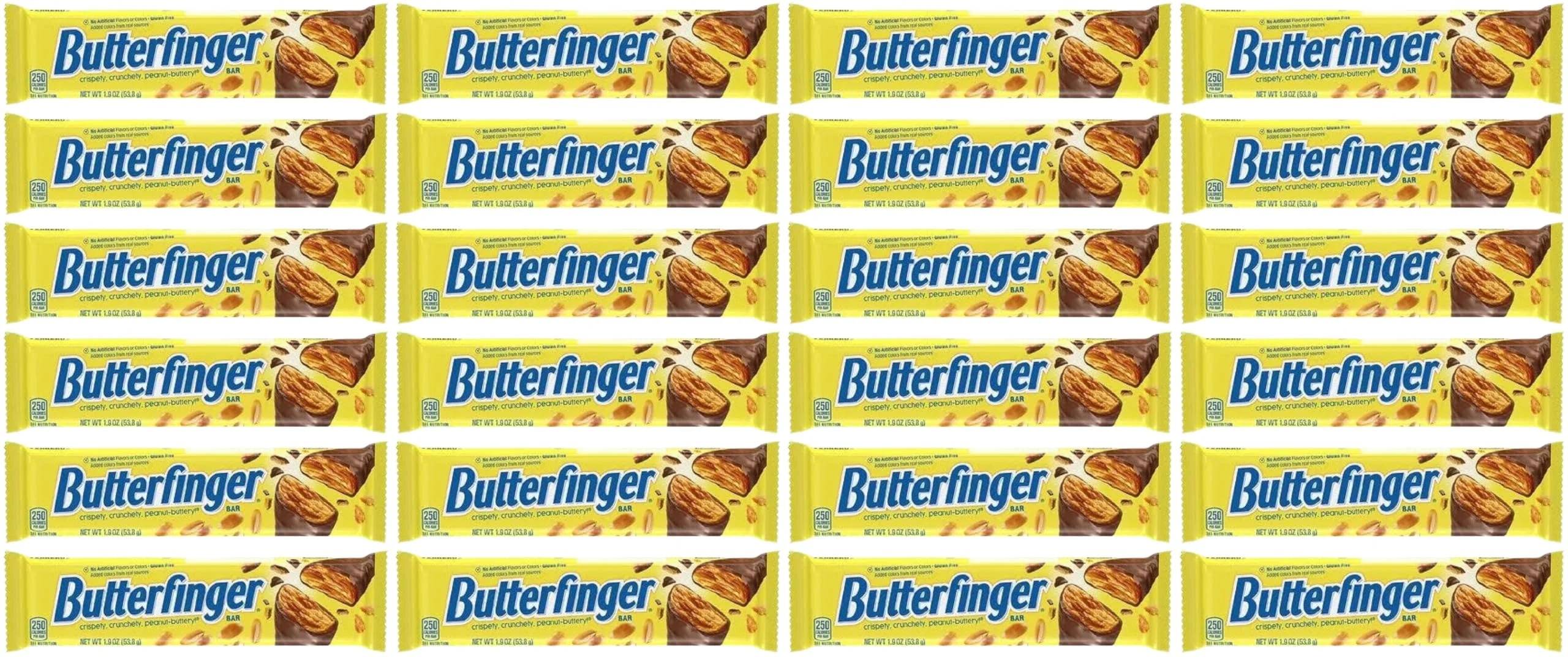 Butterfinger, Bulk, Chocolatey, Peanut-Buttery, Full Size Individually Wrapped Candy Bars, Valentines Day Gift, 1.9 oz Each (24 Count)