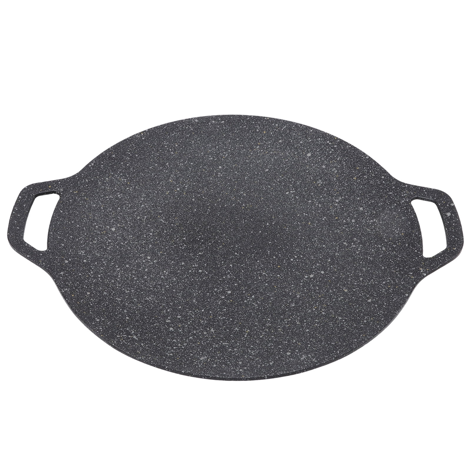 Ailao Baking Pan Cast Iron Baking Pan Round Cast Iron Frying Pan with Handles for Hiking Climbing Camping Lake Fishing