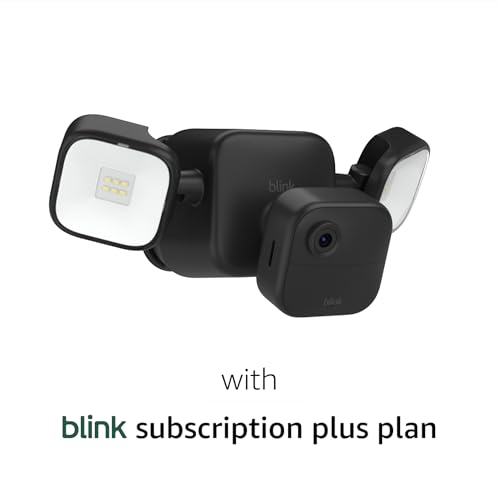 Blink Outdoor 4 Floodlight Camera (newest model), Wire-free smart security camera, 700 lumens, two-year battery life, HD live view, enhanced motion detection, Works with Alexa- 1 camera system