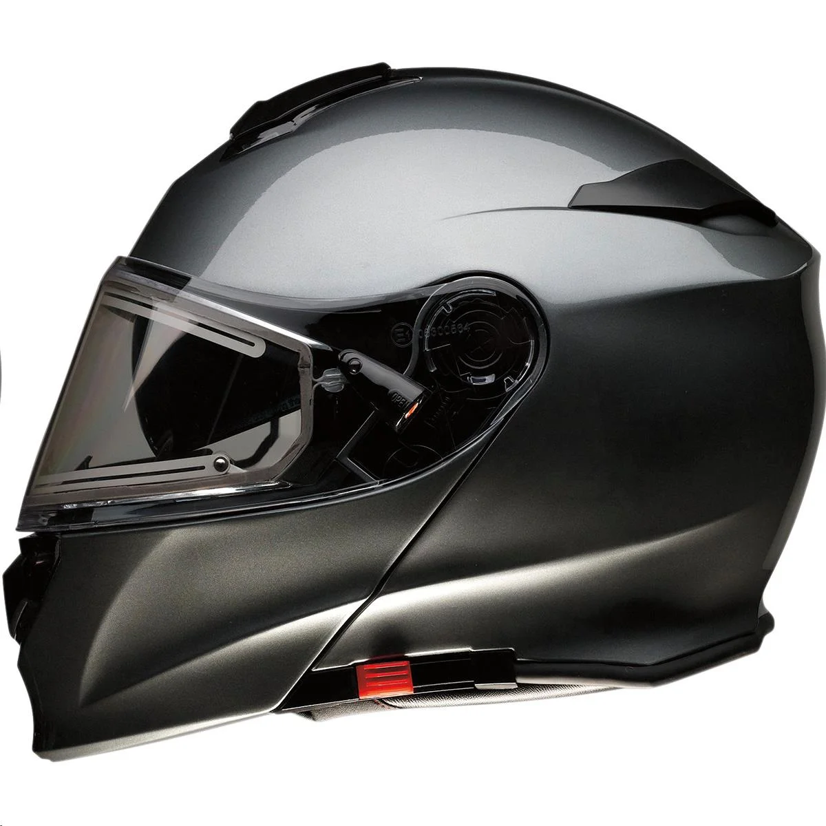Z1R Solaris Modular Helmet with Electric Face Shield Dark Silver (Small, Black Dark Silver)