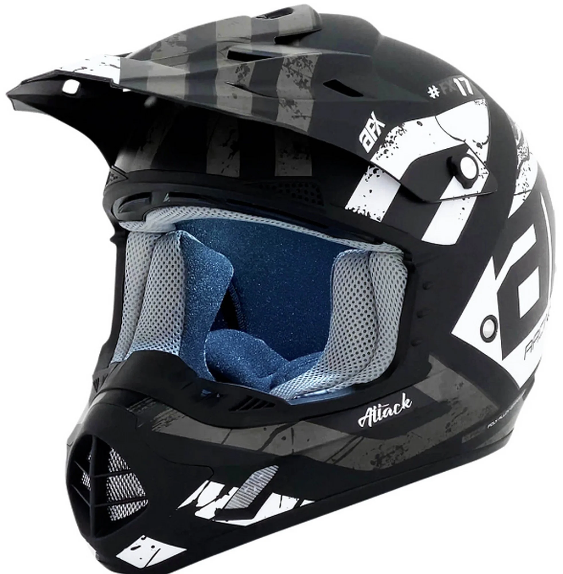 AFX FX-17 Attack Youth MX Offroad Helmet Matte Silver LG