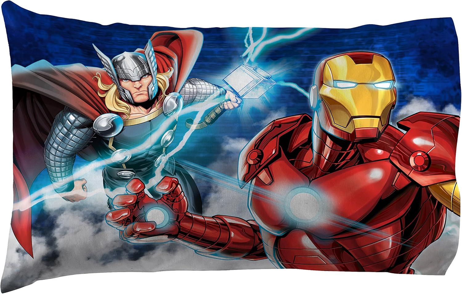 Jay Franco Marvel Avengers Blue Circle Bed Set, Twin