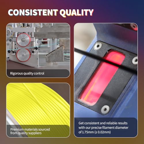 OVERTURE PLA Filament 1.75mm PLA 3D Printer Filament, 2kg Cardboard Spool (4.4lbs), Dimensional Accuracy +/- 0.02mm, Fit Most FDM Printer (Black 2-Pack)