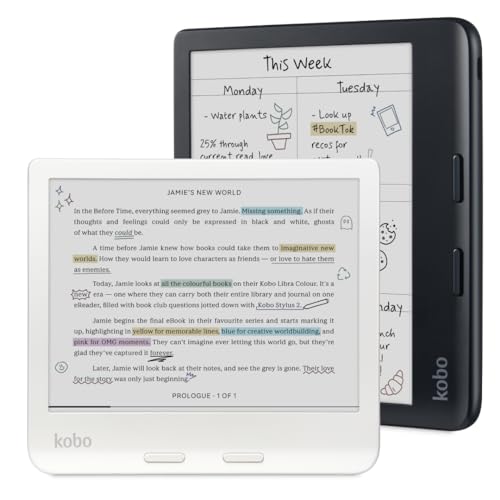 Kobo Libra Colour | eReader | 7” Glare-Free Colour E Ink Kaleido™ 3 Display | Dark Mode Option | Audiobooks | Waterproof | Black