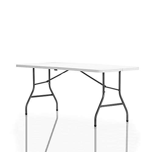 COSCO Molded Folding Banquet Table w/Handle, 6ft, Black