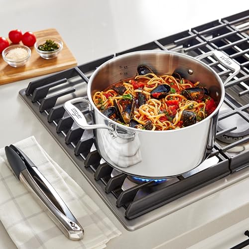 All-Clad Simply Strain Stainless Steel Multipot with Straining Lid, 6-Quart, Induction, Oven Broiler Safe 600F, Strainer, Pasta Strainer with Handle, Steamer Pot, Cookware, Home, Pots and Pans, Silver