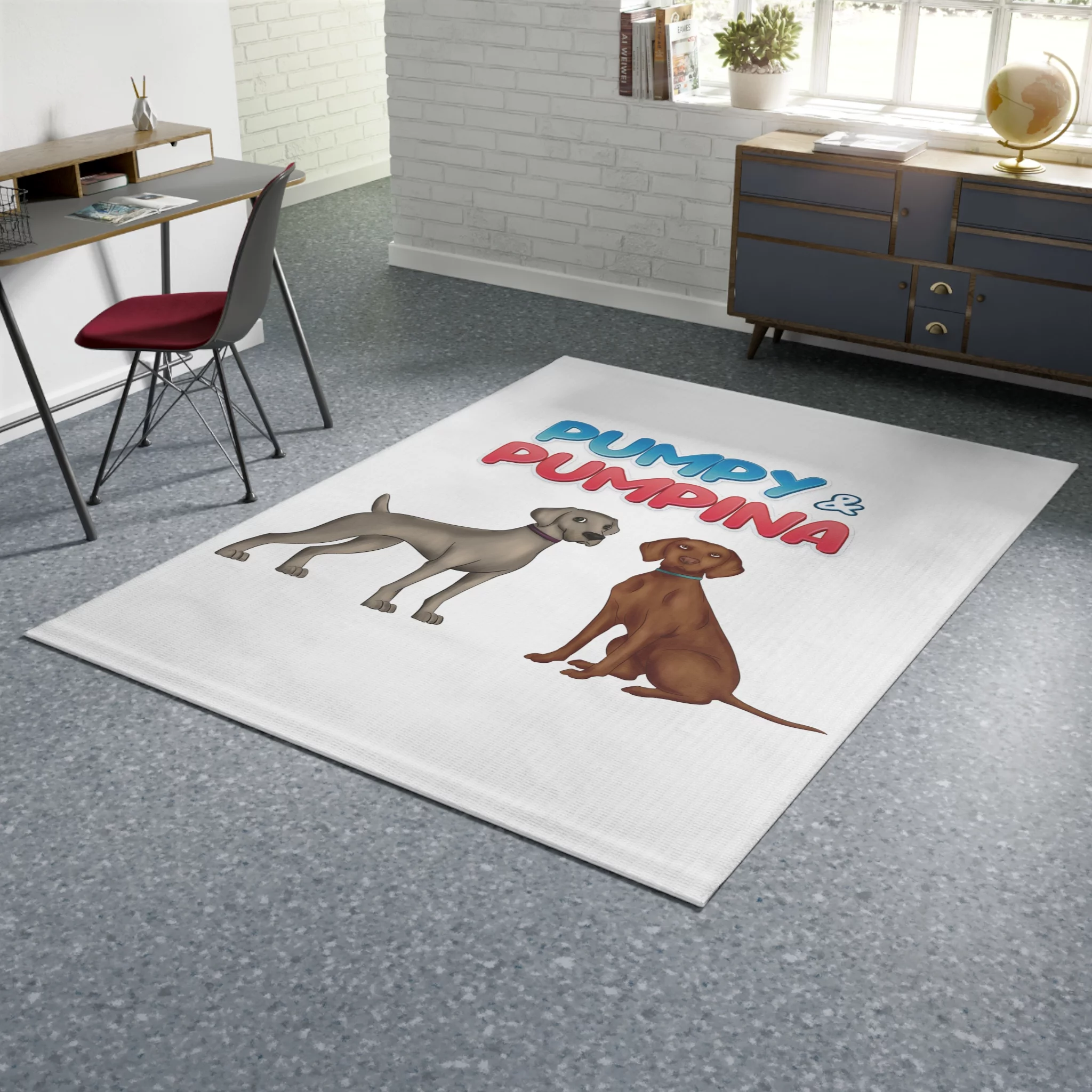 Mia and Riley the Dogs Dobby Rug (Pumpy & Pumpina Children's Book)