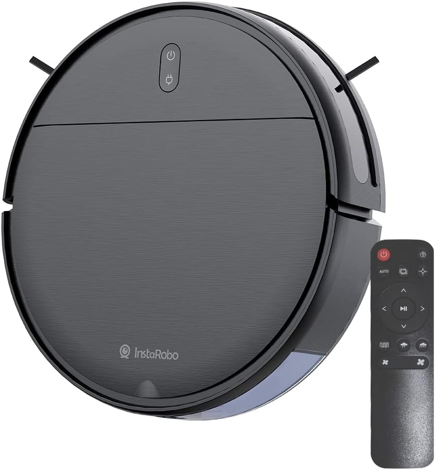 Robot Vacuum Cleaner, InstaRobo L1 Sweeping Robot with Precise Navigation, 2 in 1 Vacuum and Mop, Smart Mapping Robotic Vacuum Ideal for Pet Hair, Hard Floors, Low Pile Carpets(Blue)