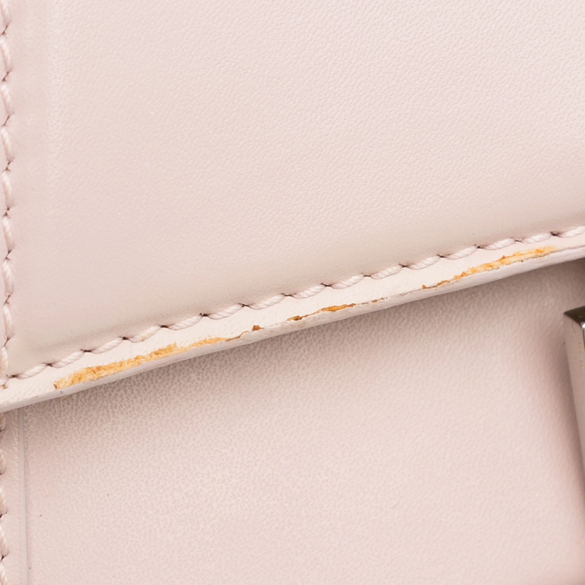 Pre-Owned Authenticated Balenciaga Hourglass S Satchel Calf Leather Pink Unisex (Good)