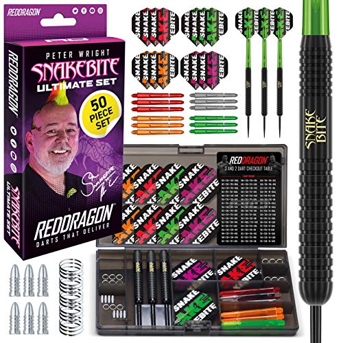 RED DRAGON Peter Wright Snakebite Brass Darts Sets
