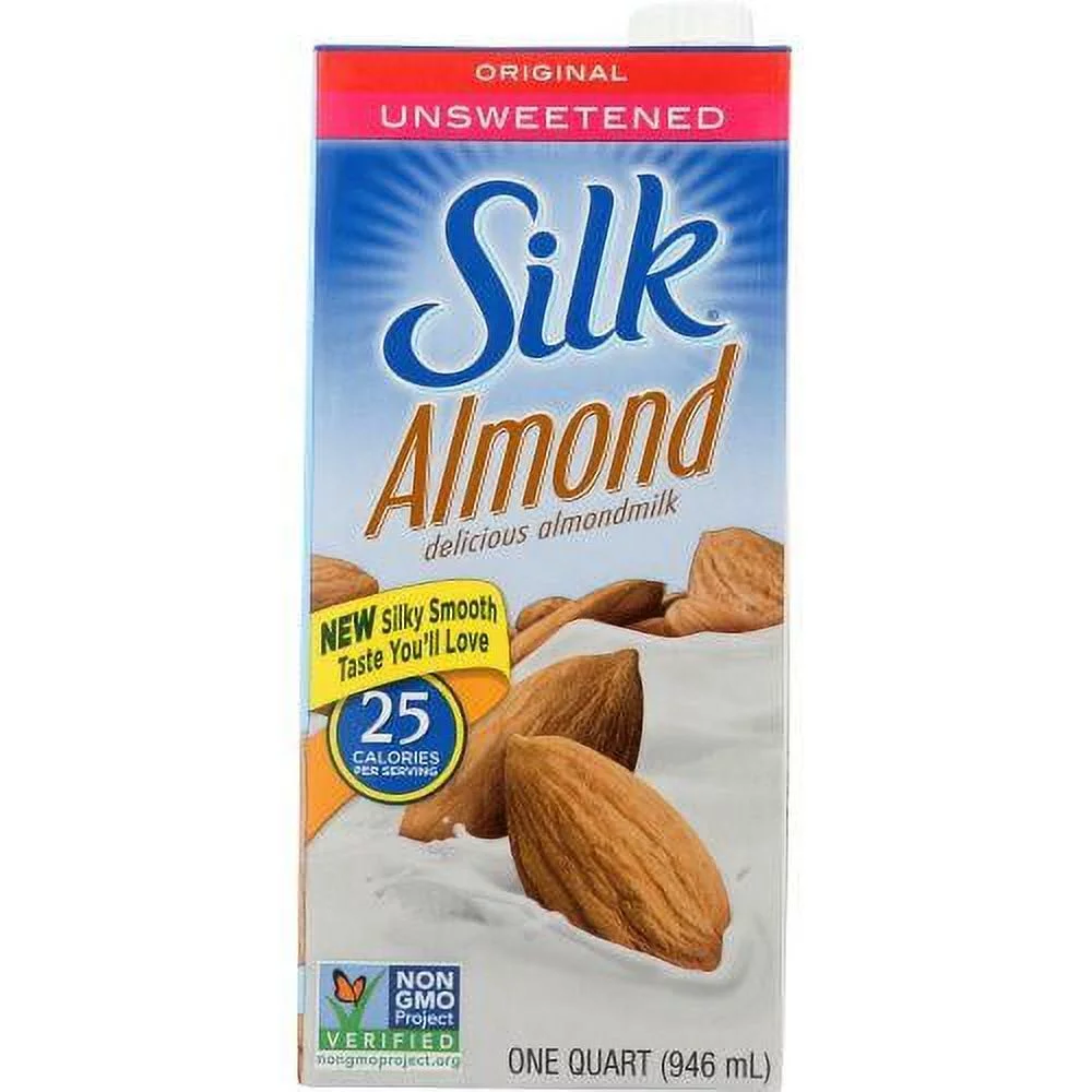 Silk Almondmilk Original Unsweetened, 32 fl oz (Pack of 6)