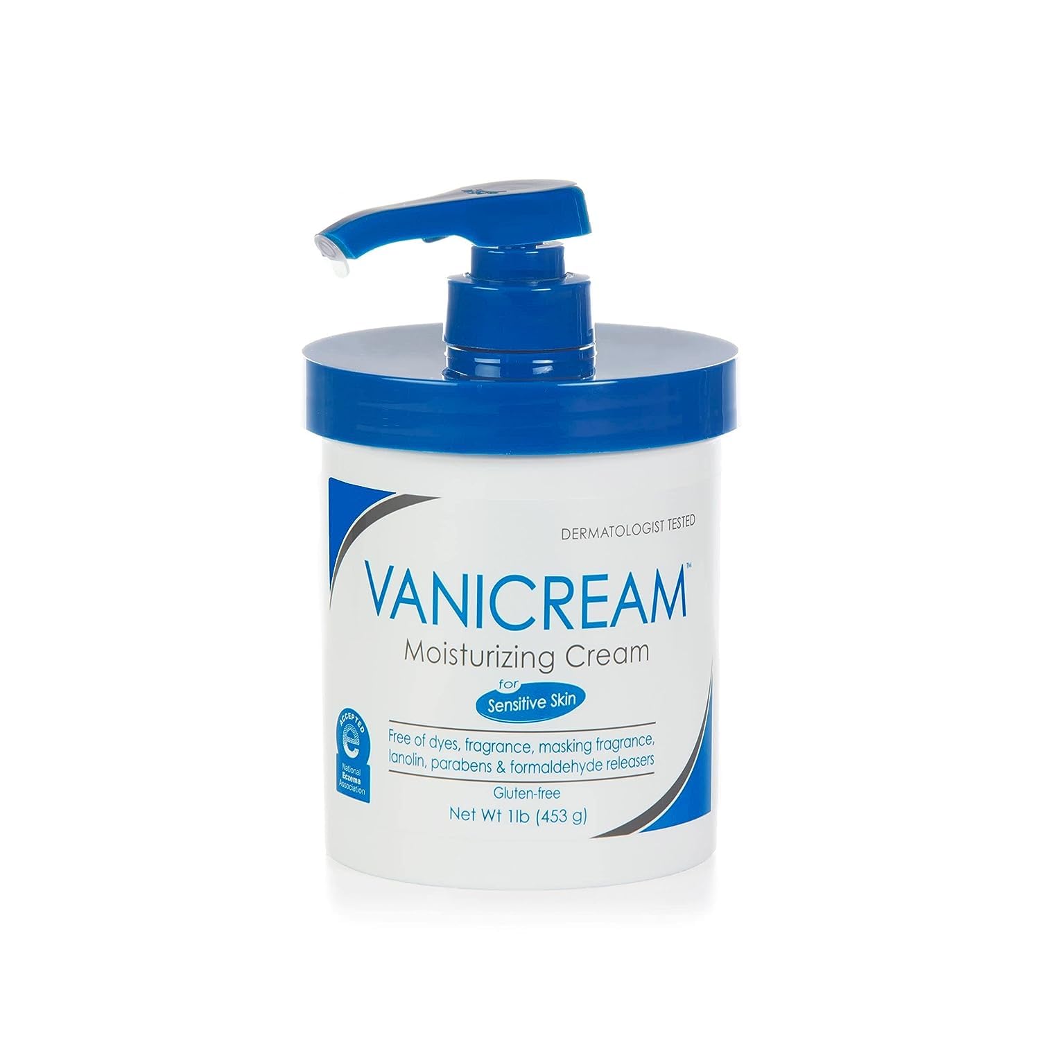 Vanicream Moisturizing Skin Cream with Pump Dispenser - Moisturizer for Those with Sensitive Skin - 16 fl oz