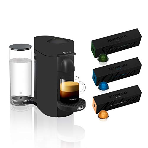 Nespresso Vertuo Plus Coffee and Espresso Maker by De'Longhi, Grey with Aeroccino Milk Frother