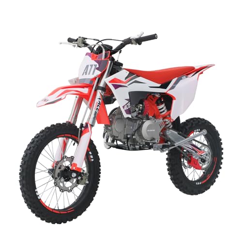 A11 125CC Dirt Bike Powered by ZONSEN Engine, 4-Speed Manual Clutch, Kick Start, Big 17“/14” Tires!