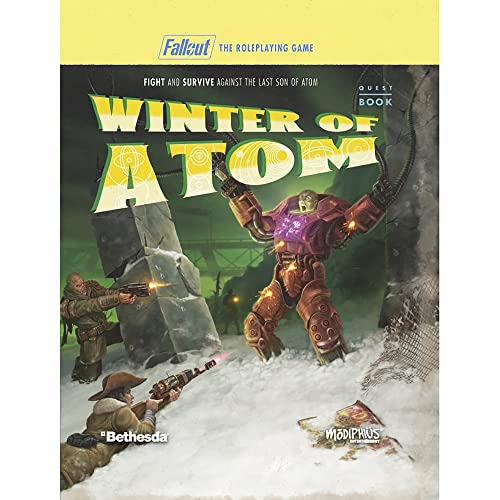 Modiphius Fallout: The Roleplaying Game Winter of Atom Book - Expansion Hardcover RPG Book, Take Characters from Level 1-21