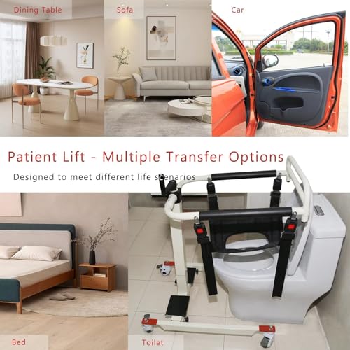 Patient Lift Transfer Chair, Load Capacity 220lbs