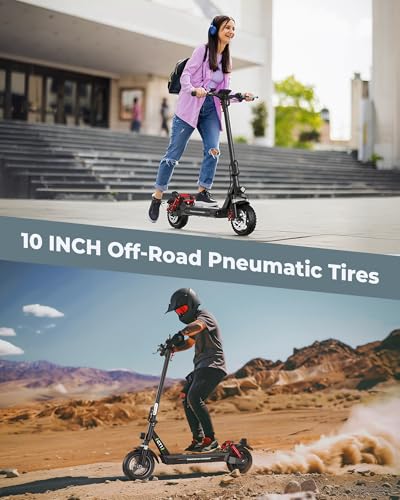 isinwheel GT1 Electric Scooter Adults, 28 MPH Top Speed, 28 Miles Range, 800W Motor E-Scooter, 10
