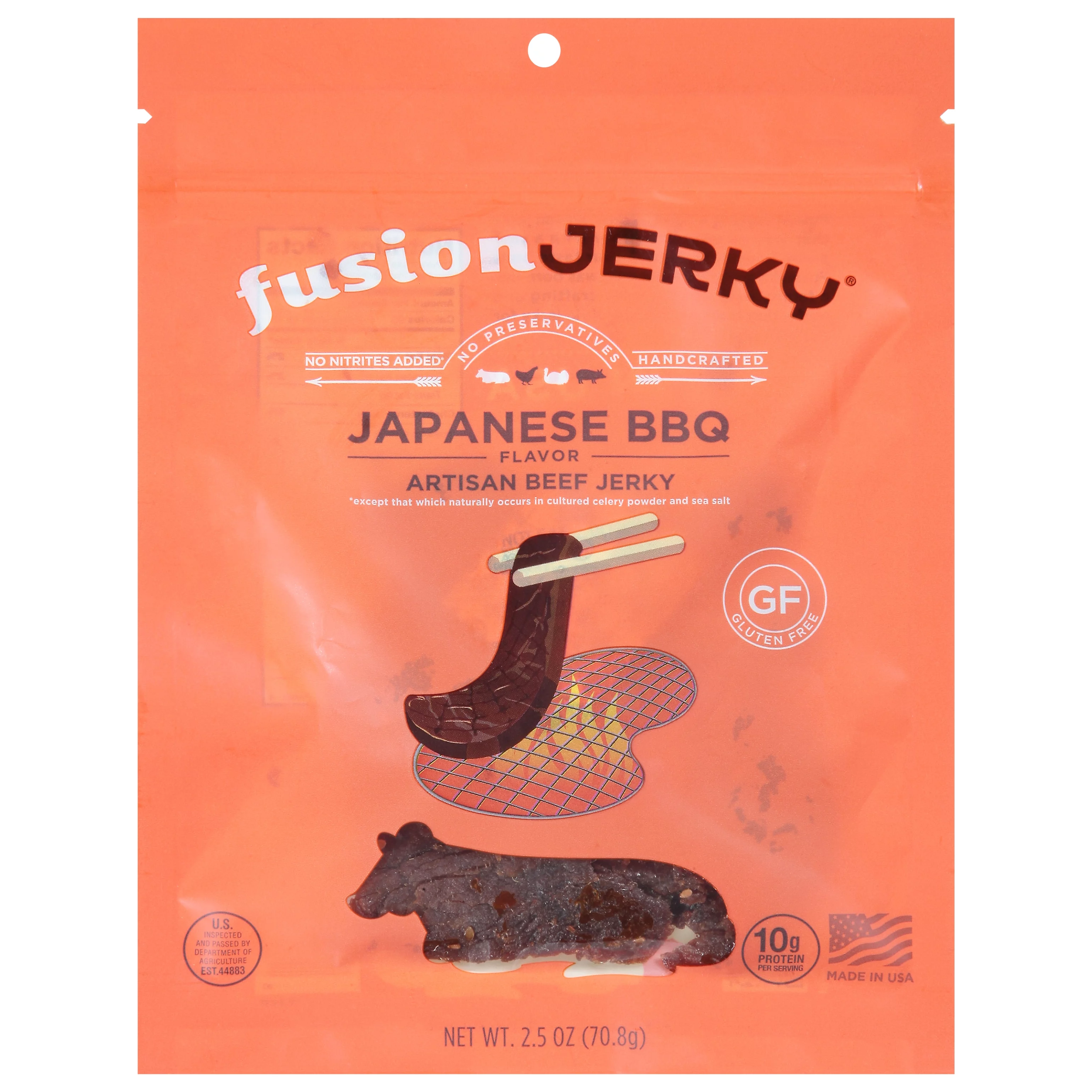 FUSION JERKY JERKY BEEF JAPANESE BBQ 2.5 OZ - Pack of 8