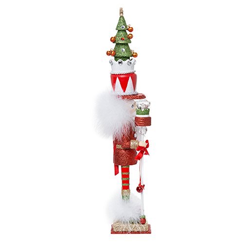 Kurt Adler Hollywood Tree Hat Nutcracker, 15-Inch, Red and Green