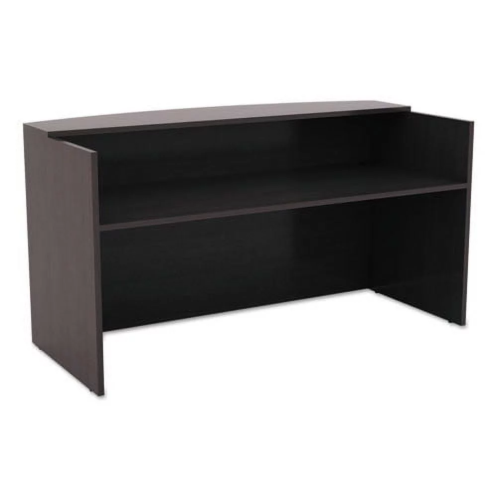 Alera Valencia Series Reception Desk w/Counter,71w x 35 1/2d x 42 1/2h, Espresso