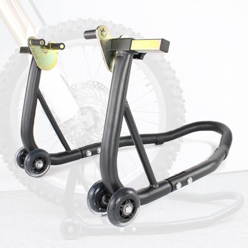 Xitomer Universal 450 lbs Motorcycle Front Stand Wheel Lift Stands, Spool-Style Lift Stand Universal Paddock Stand Powersports Stands Heavy Duty Paddock Stand