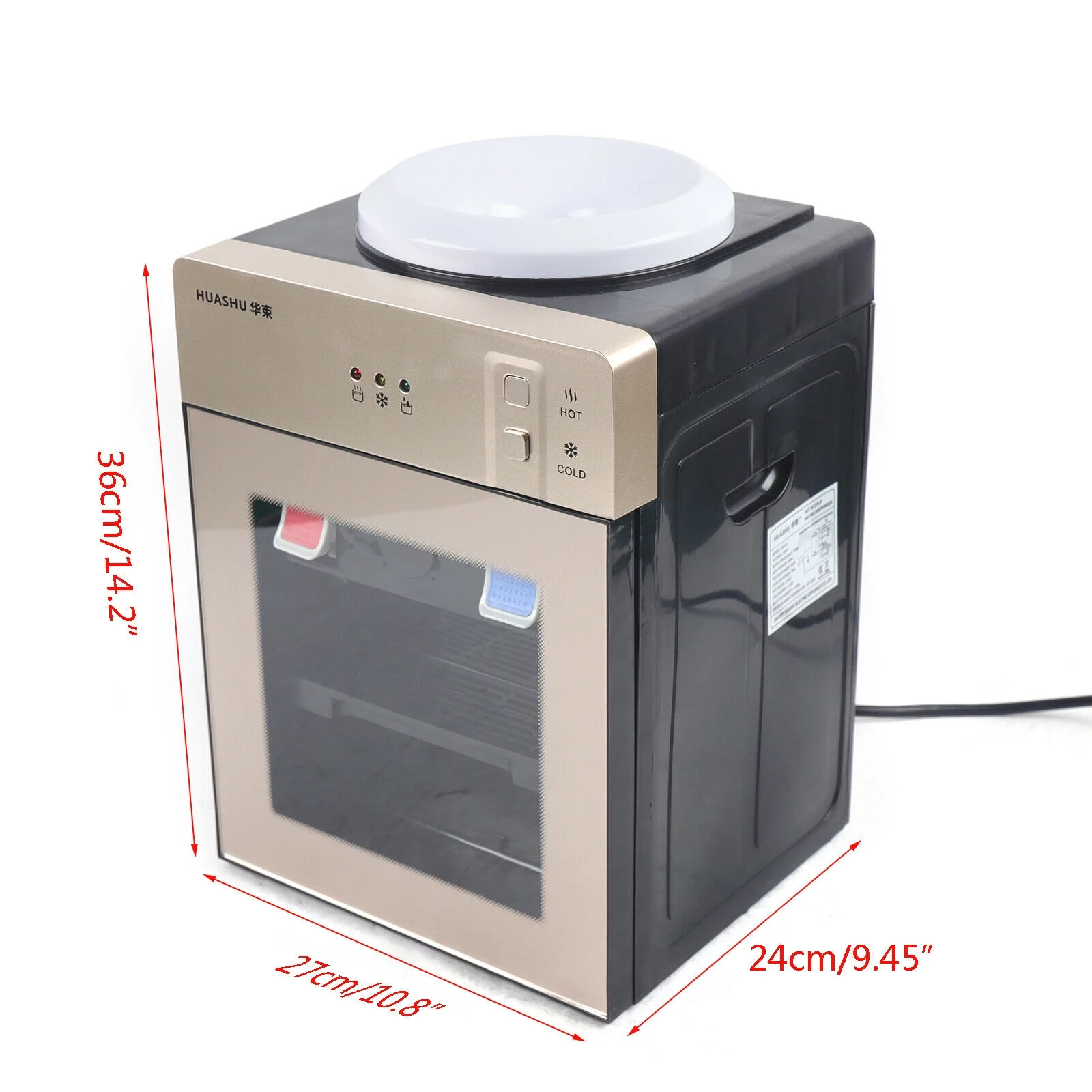 TFCFL Hot and Cold Water Cooler Dispenser, Freestanding Water Dispenser Mini Small Refrigeration Desktop Automatic Drinking