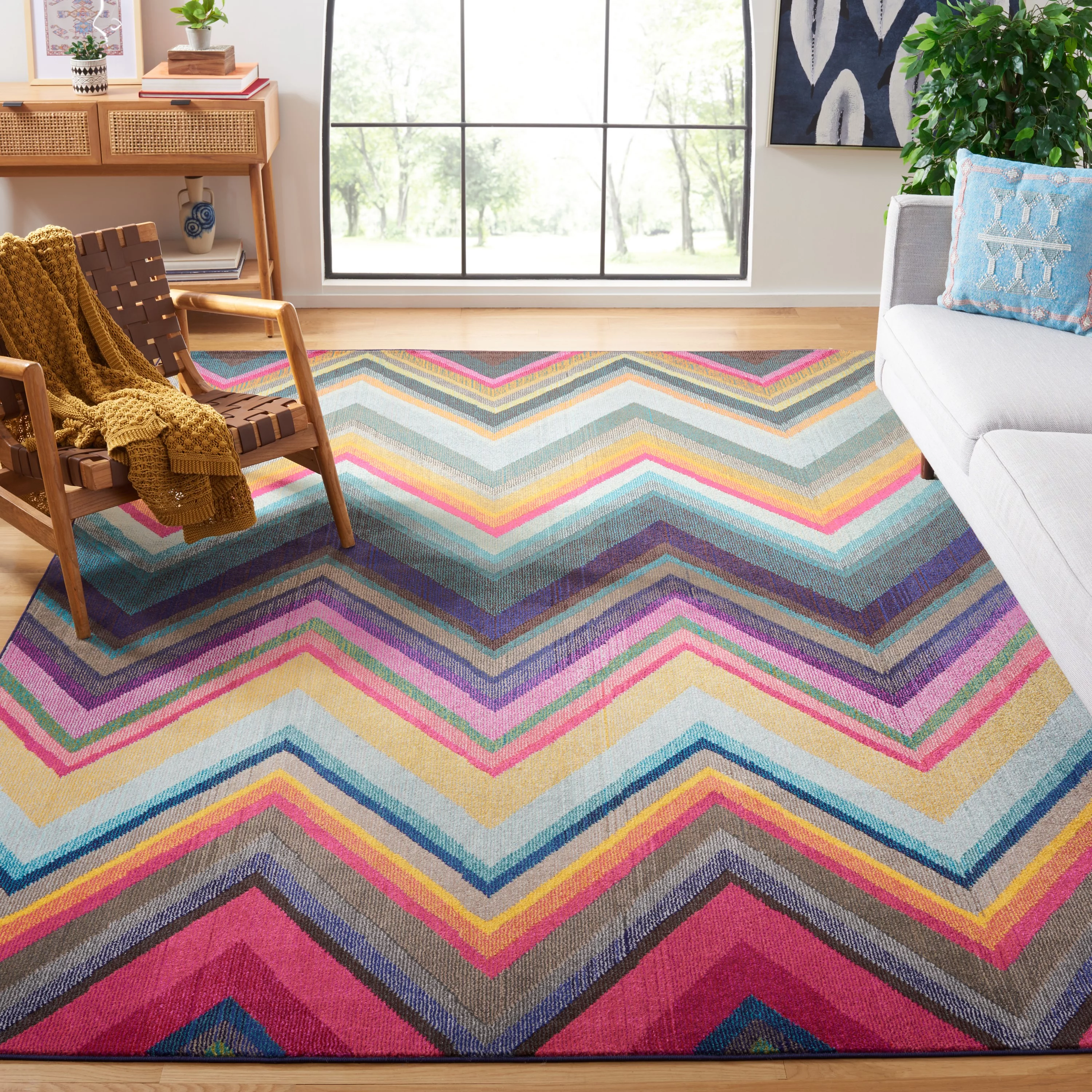 SAFAVIEH Monaco Breana Chevron Area Rug, Multi, 8' x 11'