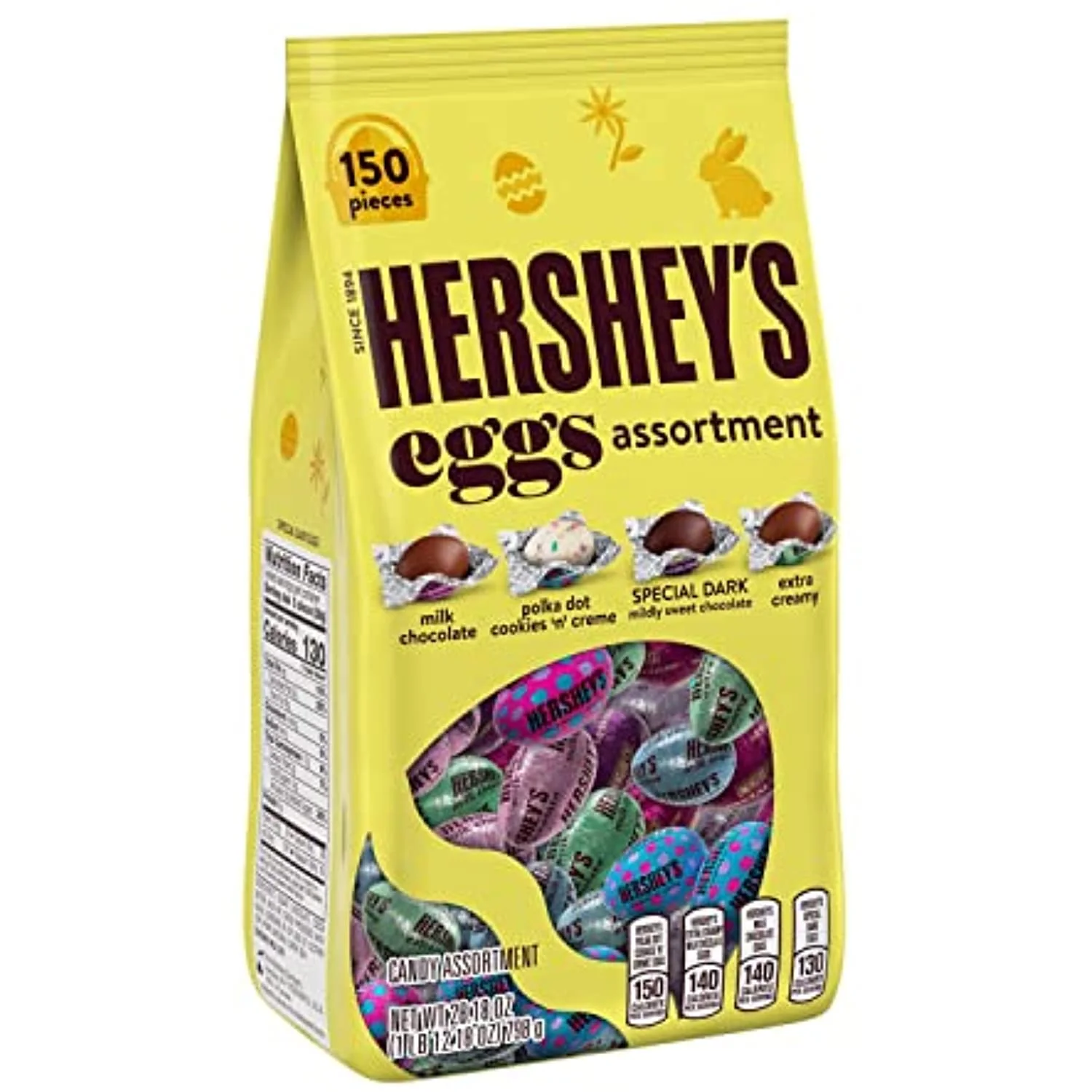 Hersheys Chocolate And White Creme Eggs Assortment Candy, Easter, 28.18 Oz Variety Bag (150 Pieces)