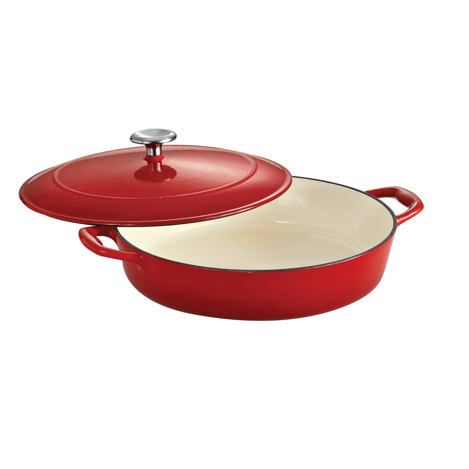 Tramontina Gourmet Enameled Cast Iron 4 qt. Covered Braiser - Gradated Red