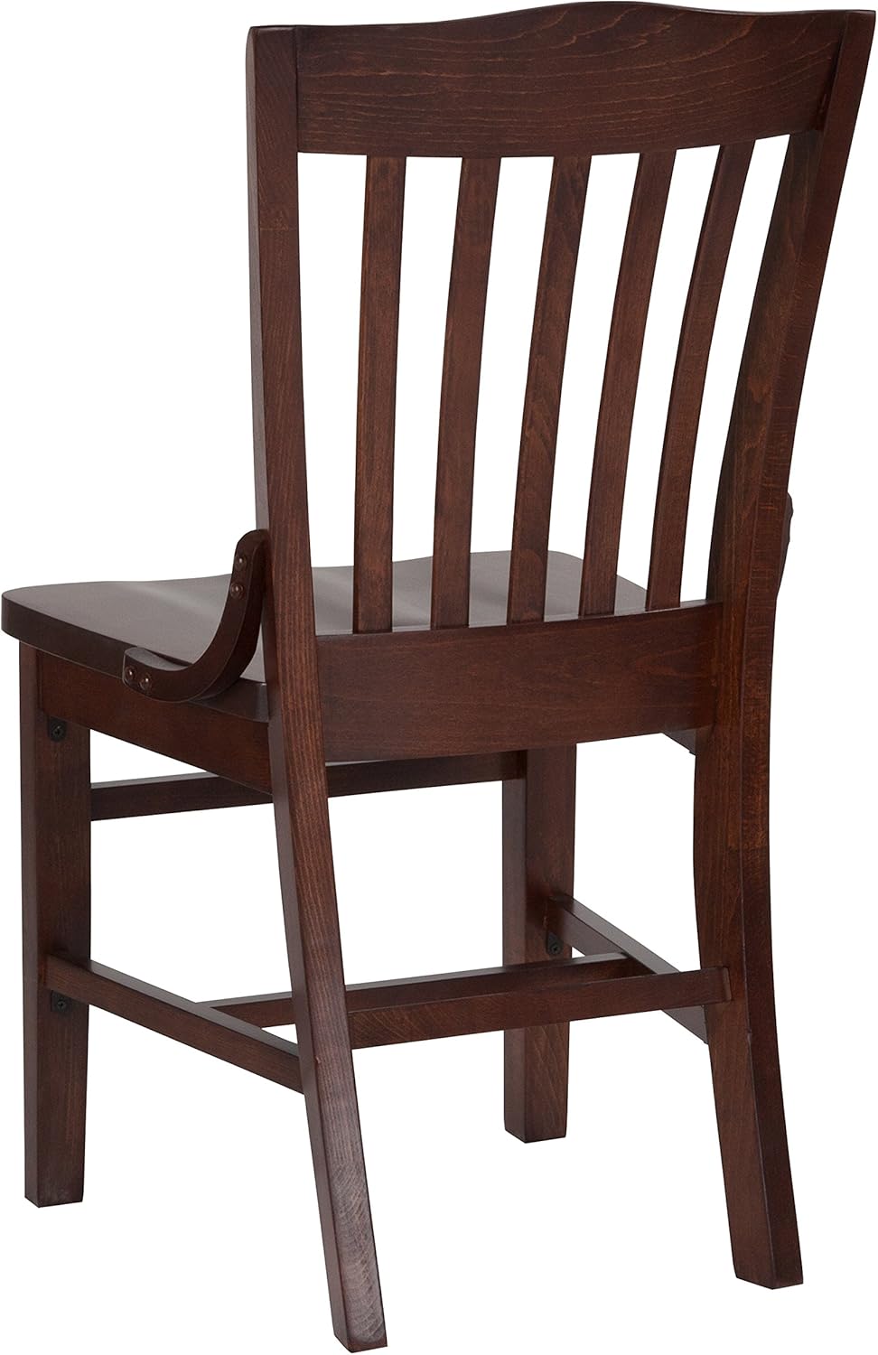 BizChair School House Back Walnut Wood Chair
