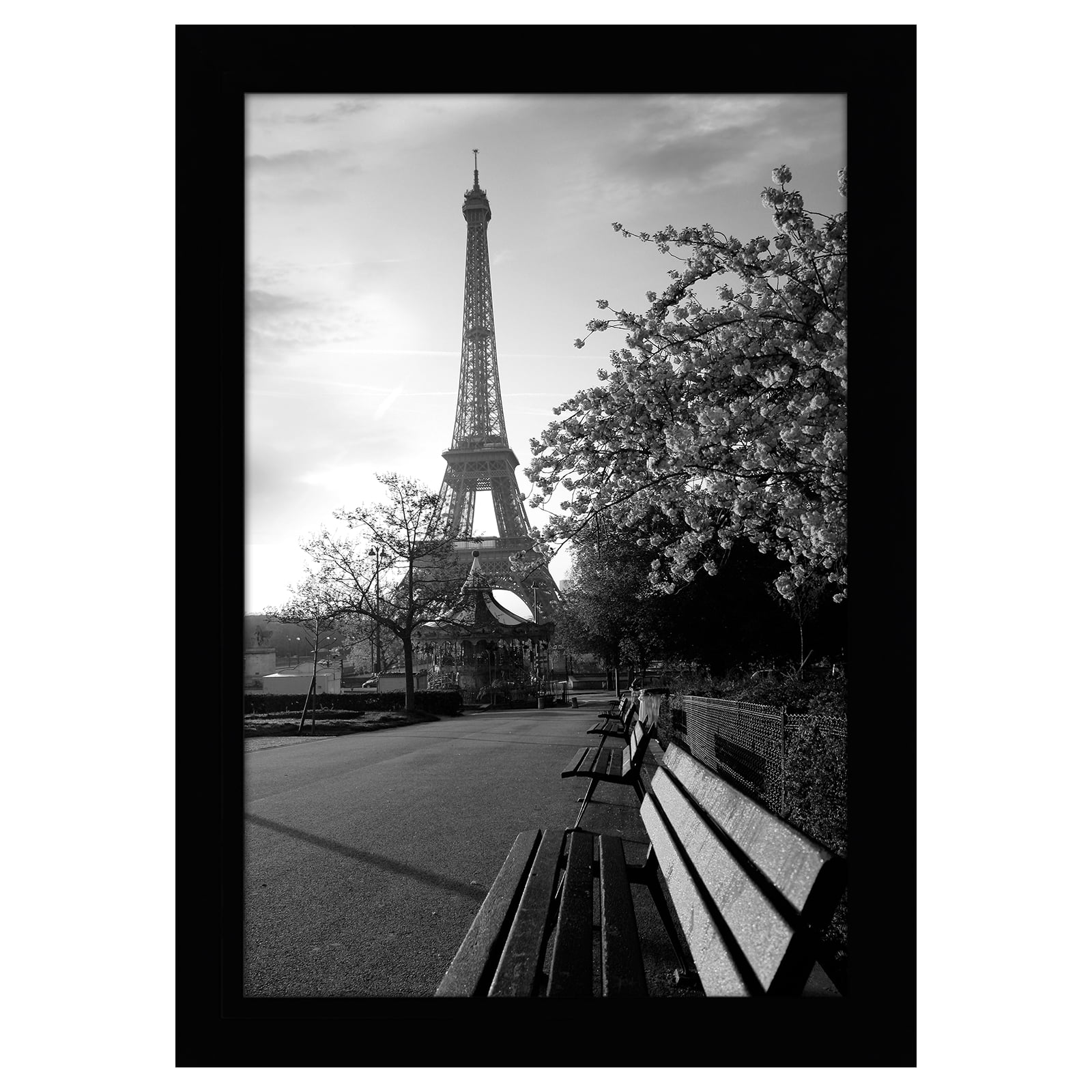 Americanflat 8 x 12 Black Picture Frame - Shatter-Resistant Glass