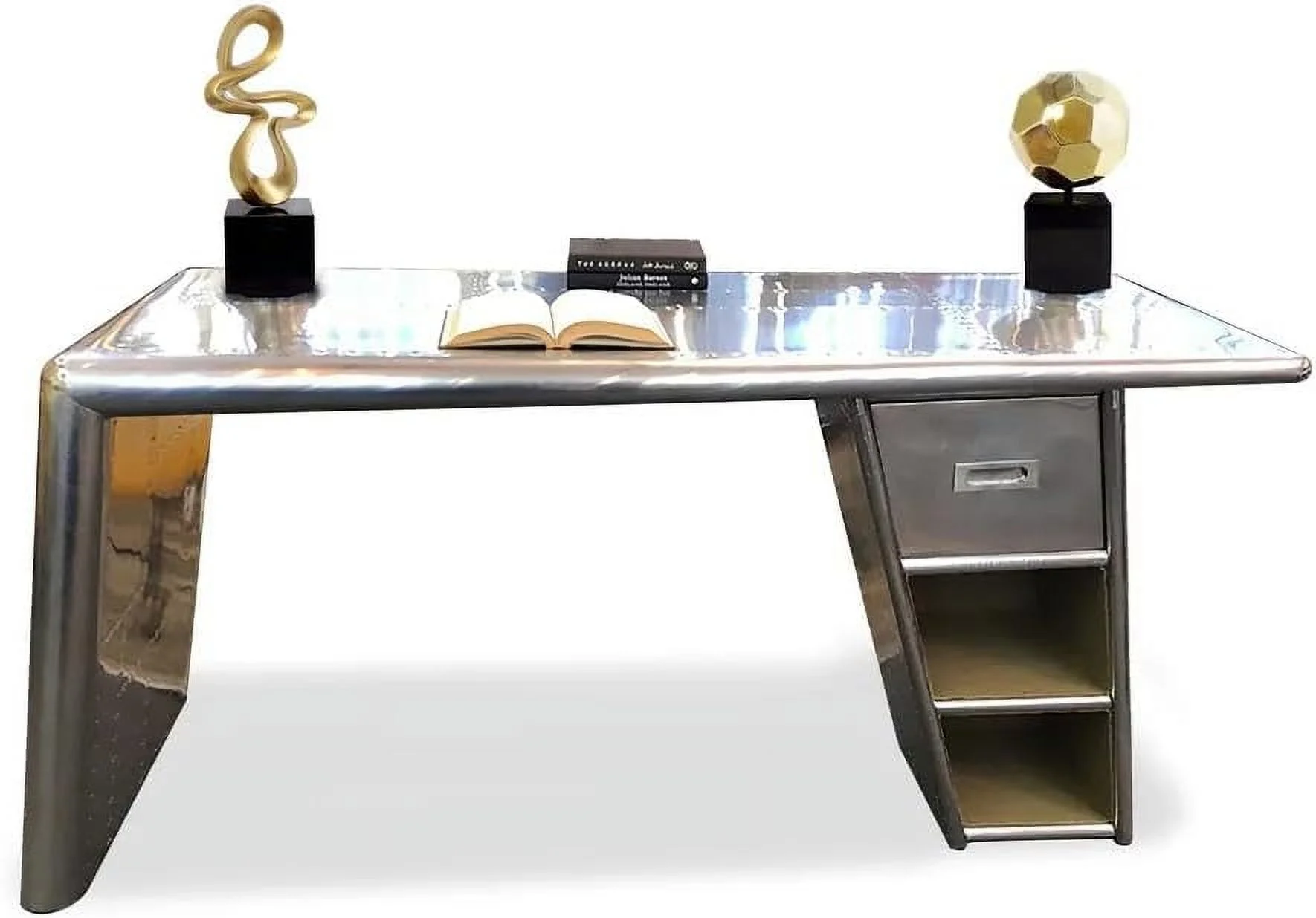 NauticalMart Aluminum Wing Desk Aviator Coffee Table Home Office Desk