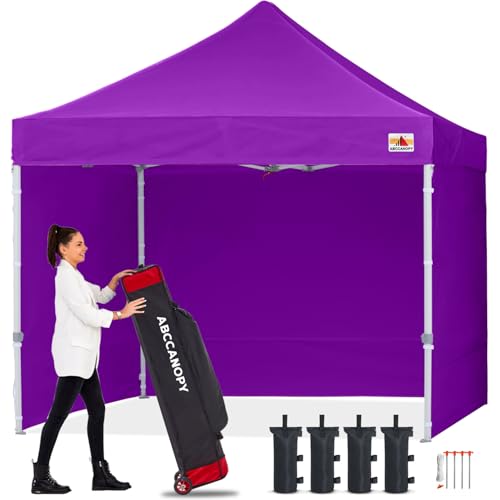 ABCCANOPY Easy Pop Up Canopy Tent with Sidewalls 10x10 Commercial -Series, White