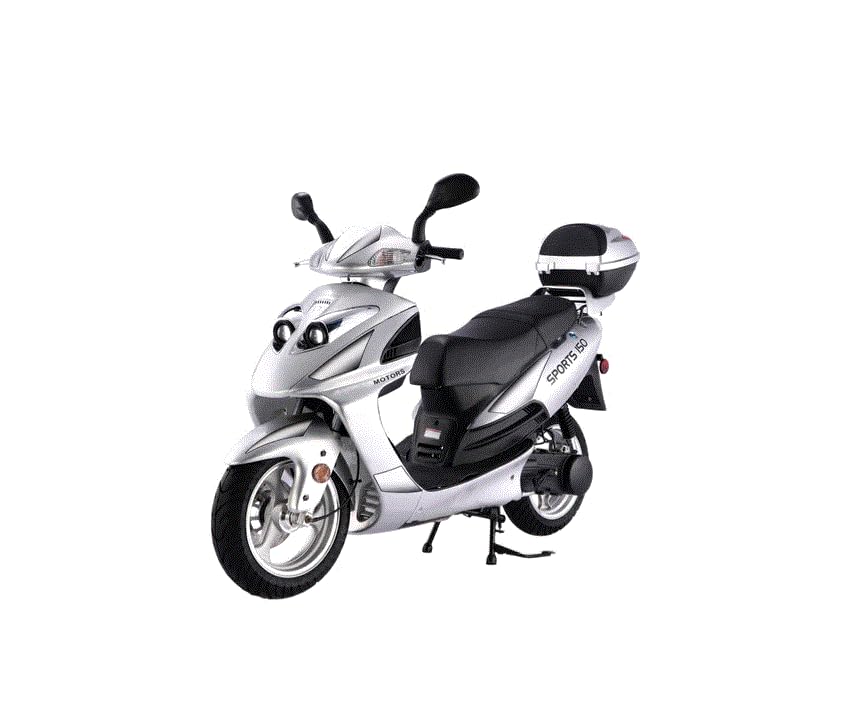 HHH 150cc Scooter Vienna 150 Fully Automatic CVT Gas Powered 150cc Moped LANCER150 Eagle with GY6 Engine (Black)