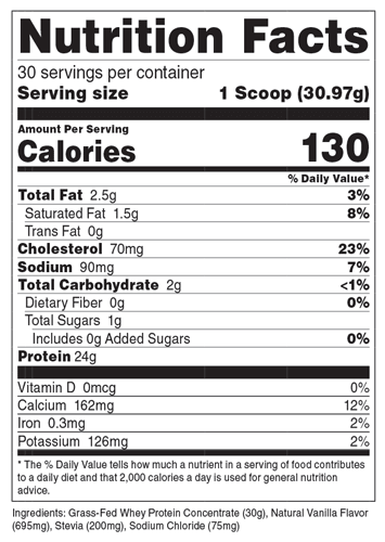 Transparent Labs 100% Grass-Fed Whey Protein Concentrate Salted Caramel / 2 Tubs