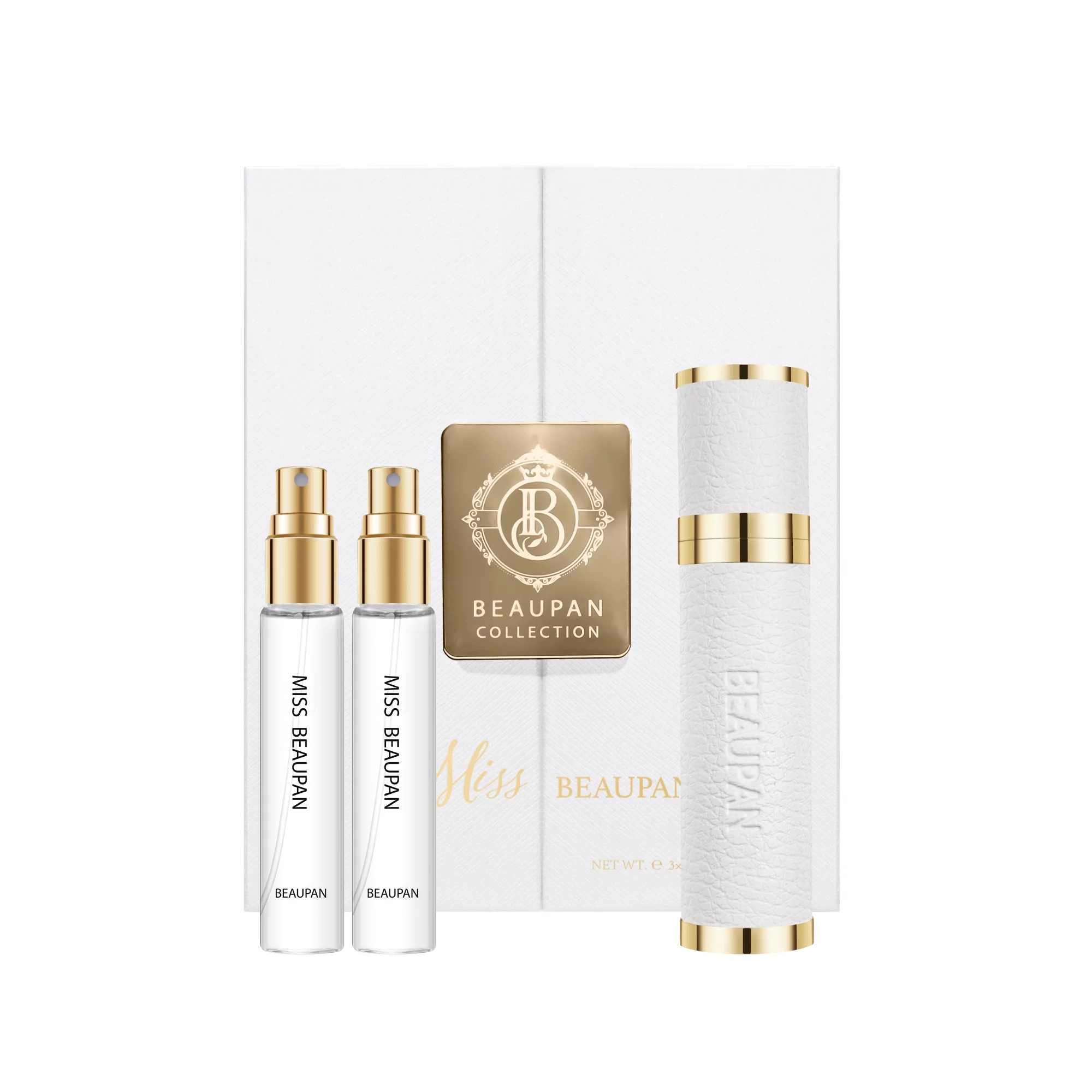 BEAUPAN Long Lasting Travel Size Perfume for Women： Luxury High End Womens Travel Size Jasmine Wisp Vanilla Dream Perfumes Gift Sets - Long-Lasting Womens Fragrance Sets (3x0.34 fl. oz. (10ml)