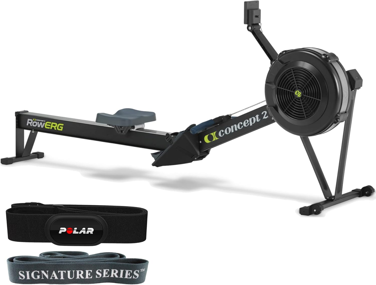 Concept2 Model D Indoor Rowing Machine with PM5 Performance Monitor and Polar H10 ANT+ Heart Rate Monitor, LCD, M-XXL: 26-36
