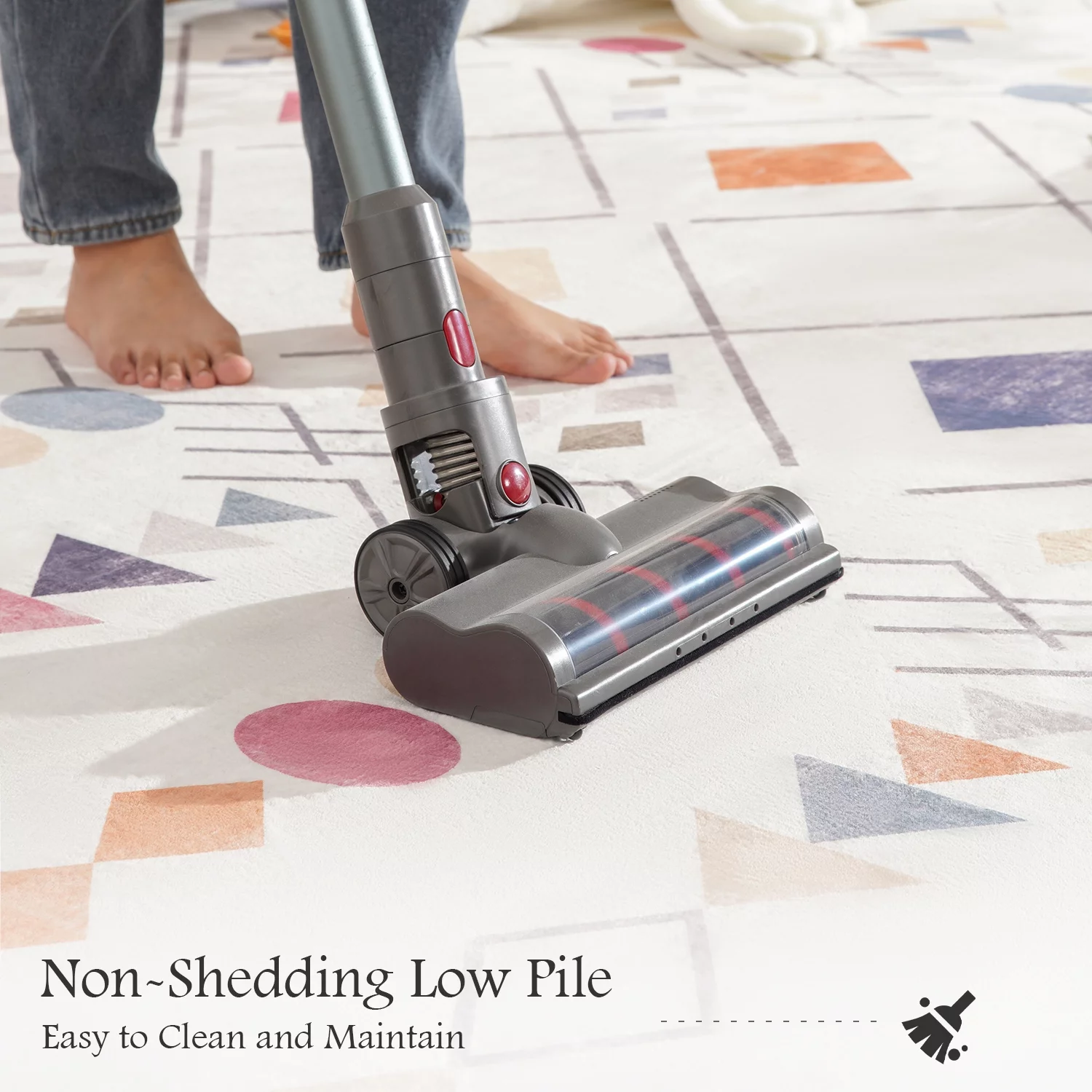 SIXHOME Boho 5x7 Area Rugs Living Room Washable Modern Indoor Carpets Non Slip Floor Rugs for Bedroom Geometric Rugs for Nursery Dorm Beige and Colorful