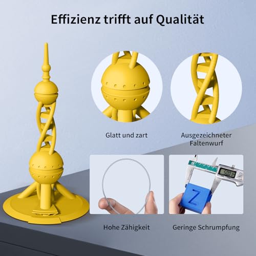 ANYCUBIC High Speed 3D Printer Filament 1.75mm Bundle, Rapid PLA Filament with High Prints Quality, Dimensional Accuracy +/- 0.02mm, Print with Most FDM 3D Printers, 1KG Spool, 2KG Blue + Bright Red