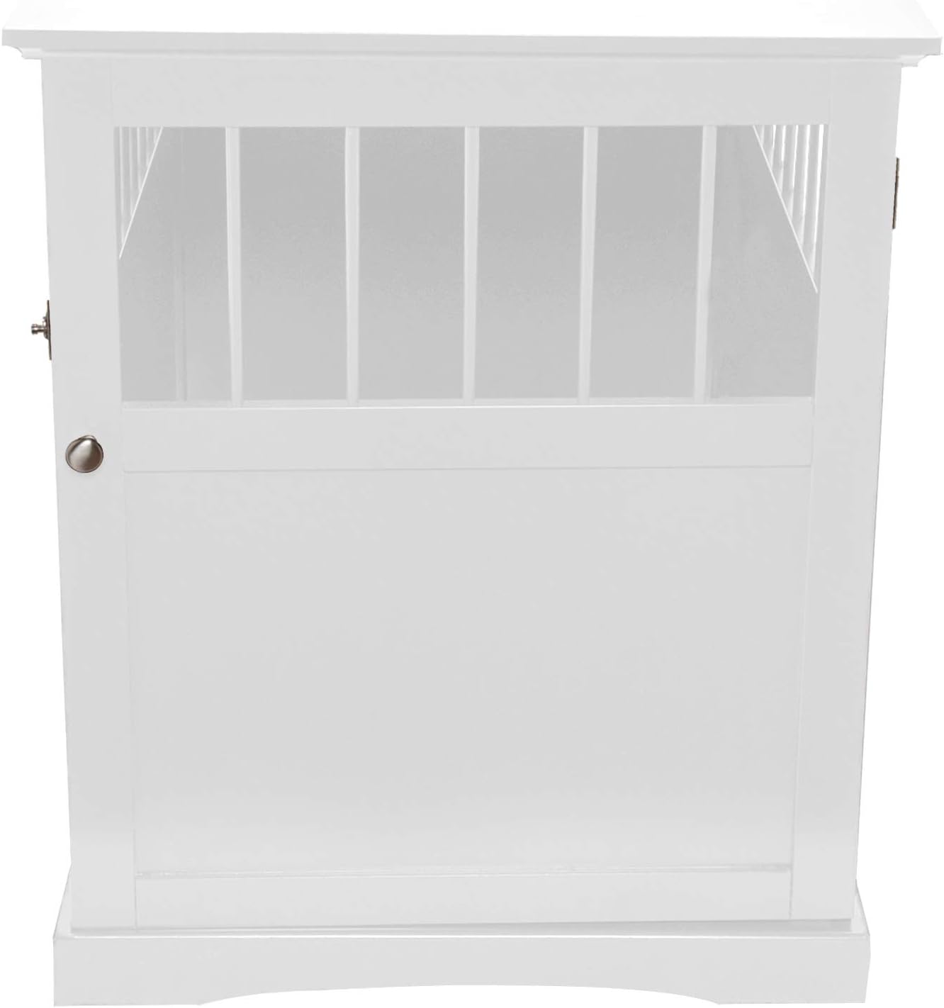 Furhaven Living Room End Table Dog Crate - White, Large