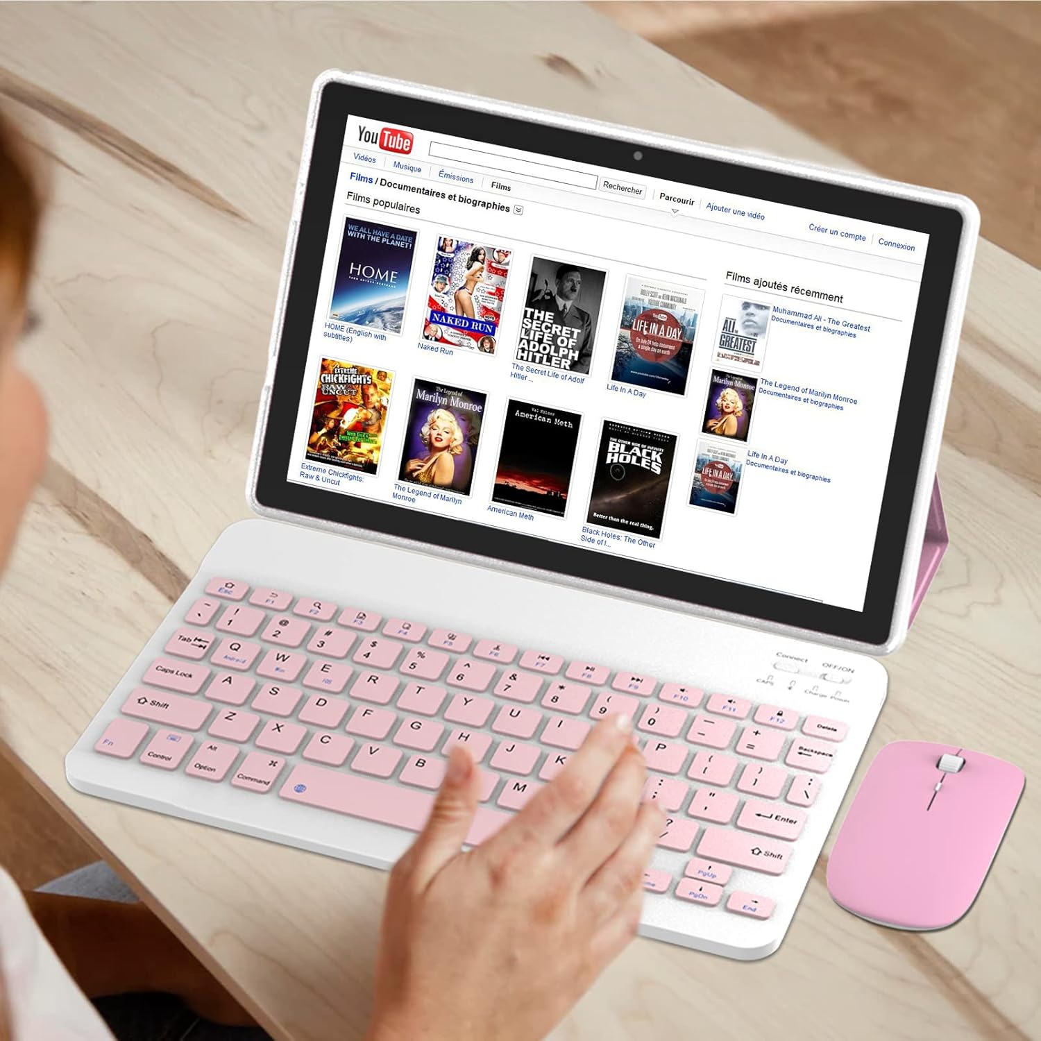 Tablet 10 Inch Android 13 Tablets 2 in 1 Tablet With Keyboard 64GB+8GB RAM 10.1