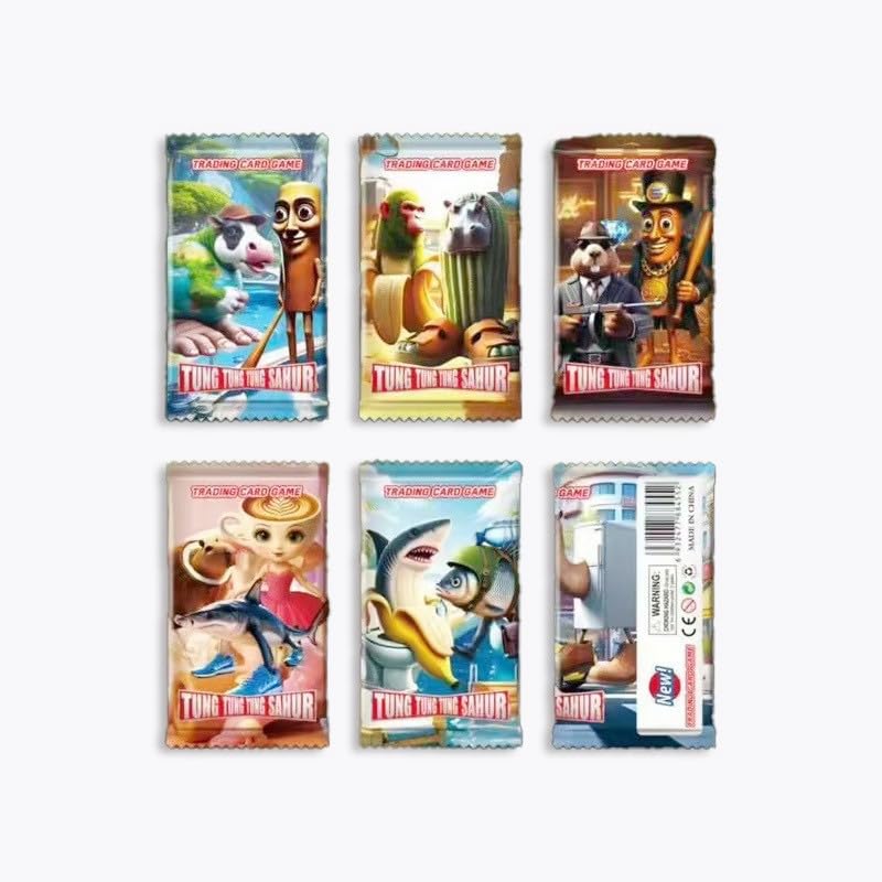 288Pc Official Italian Brainrot Rot Cards Collection, Tralalero Tralala and Tung Tung Tung Sahur,Gold Card Flash Card Collection, Rare (288Pc Whole Box)