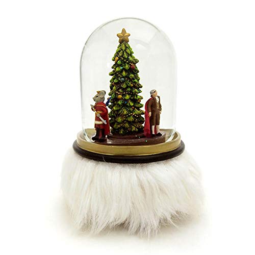 Nutcracker 100MM Musical Holiday Glitterdome Plays Tune Nutcracker Ballet